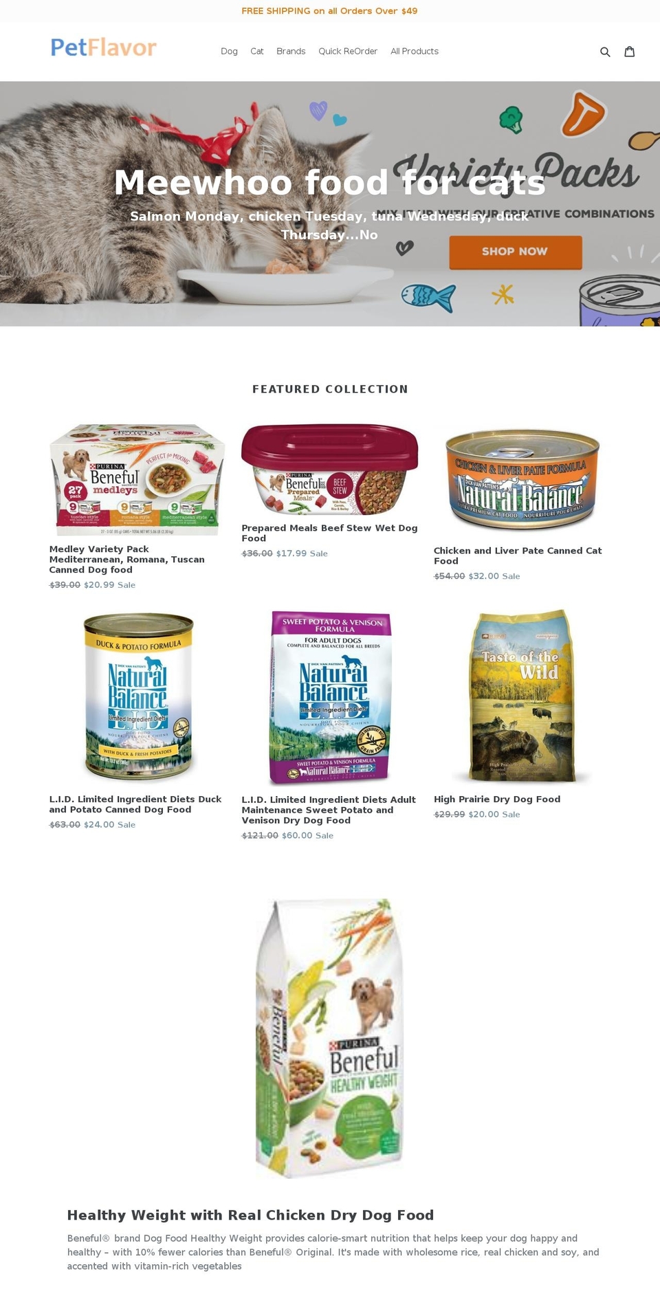 petflavor.com — Shopify storefront screenshot
