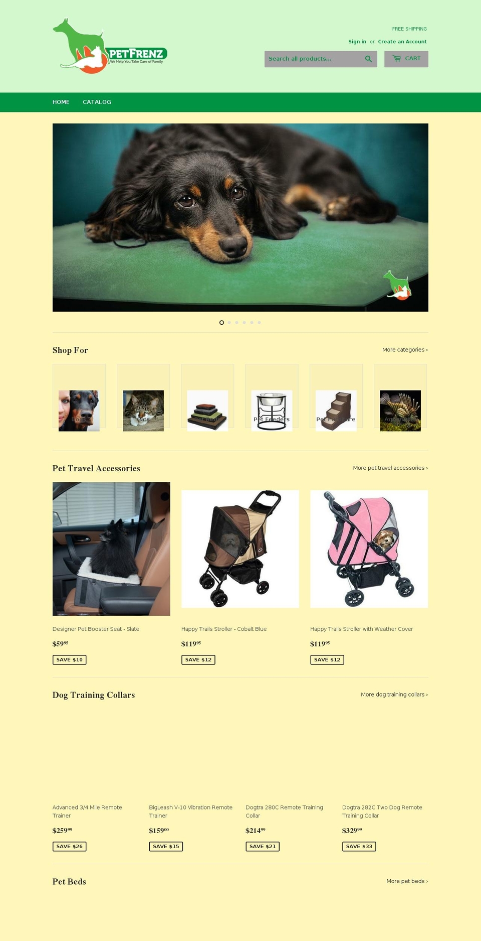 petfrenz.com — Shopify storefront screenshot
