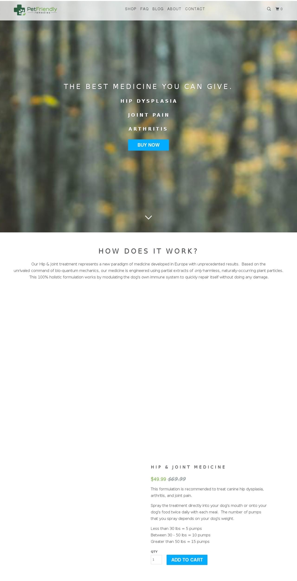 petfriendlyremedies.com shopify website screenshot