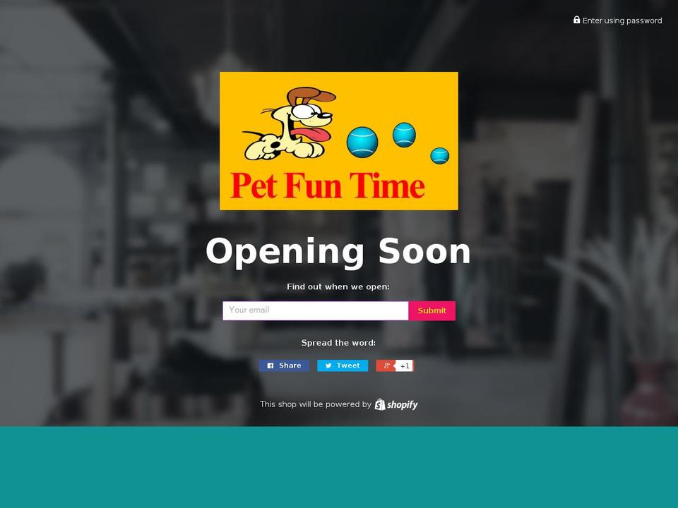 petfuntime.com shopify website screenshot