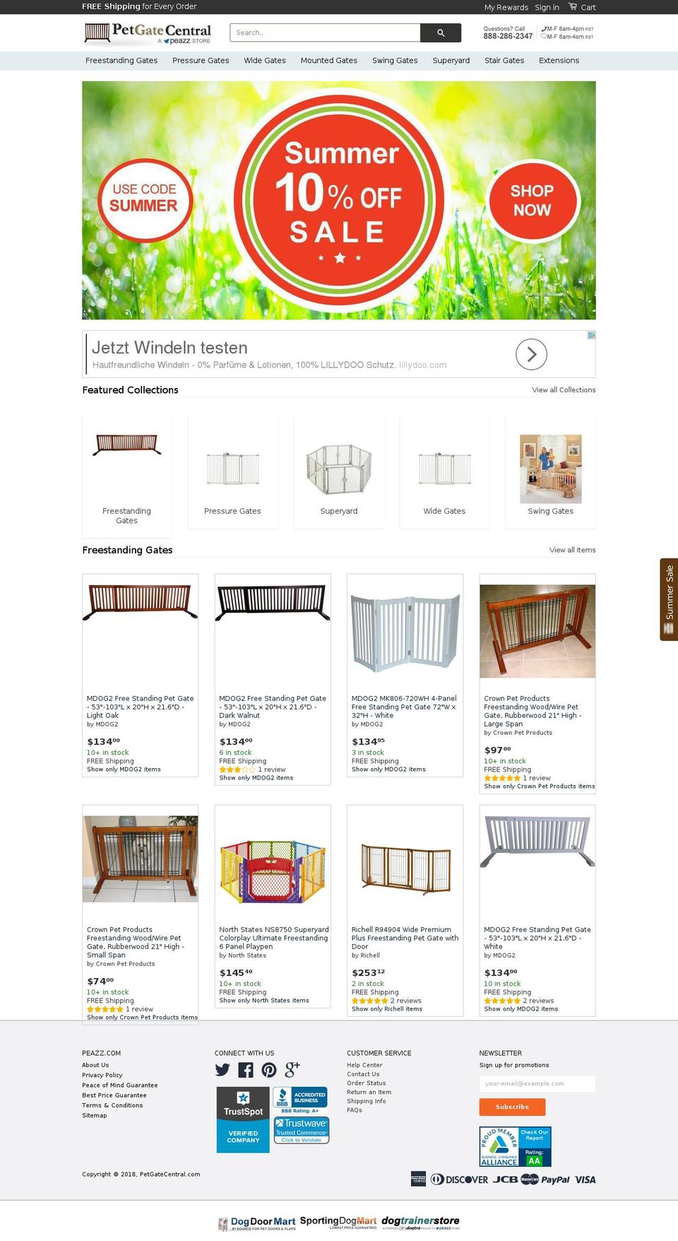 theme-export Shopify theme site example petgatecentral.com