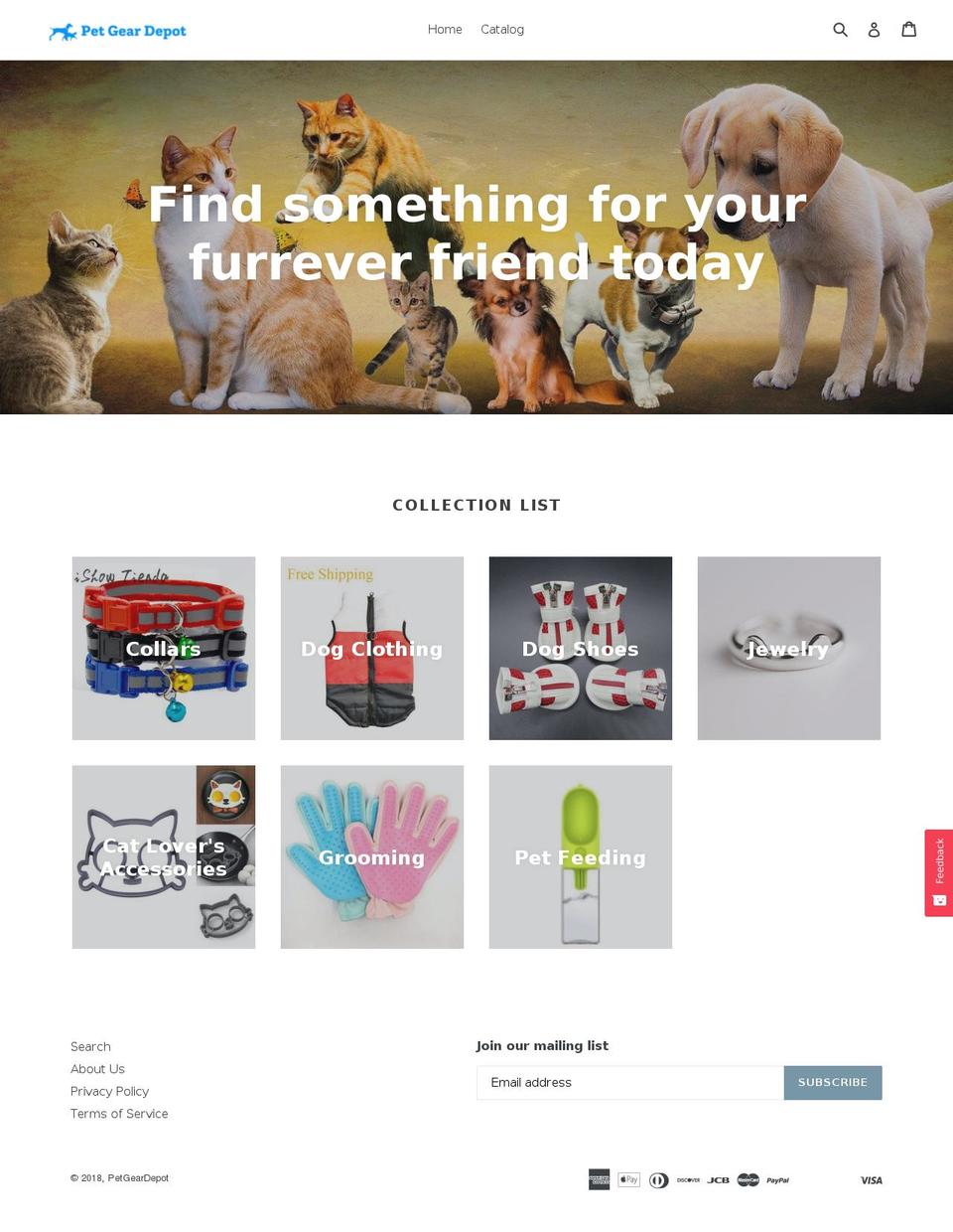 petgeardepot.com — Shopify storefront screenshot