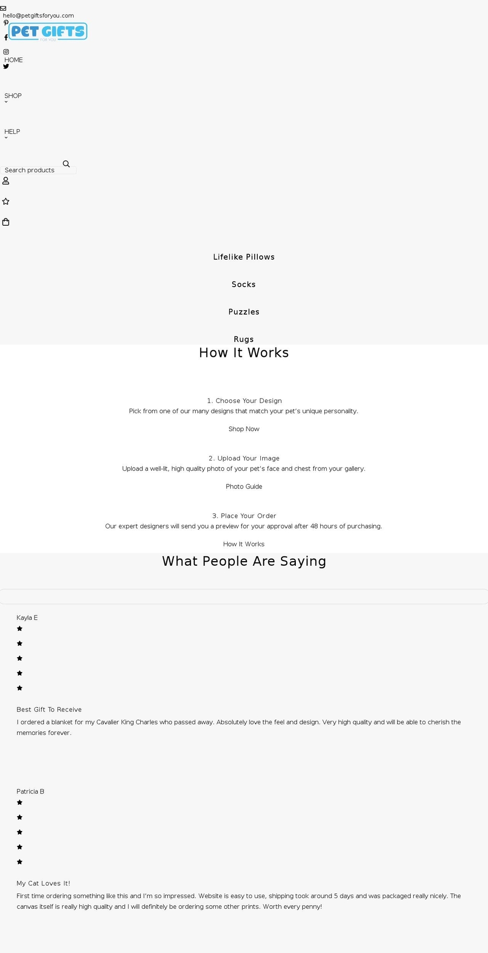 petgiftsforyou.com shopify website screenshot