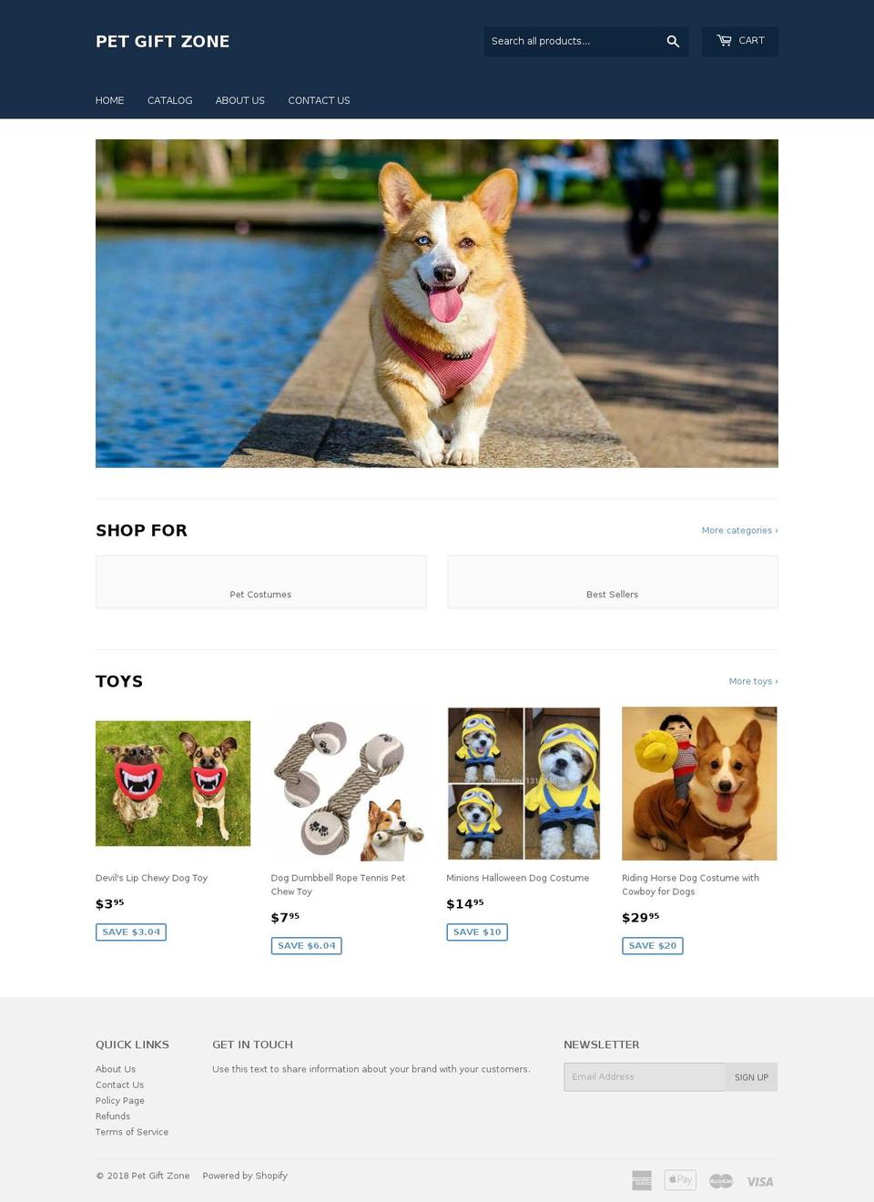 petgiftzone.com — Shopify storefront screenshot