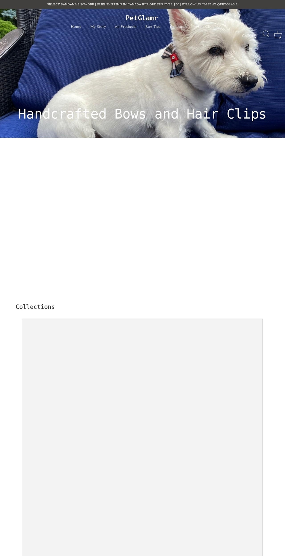 petglamr.com shopify website screenshot