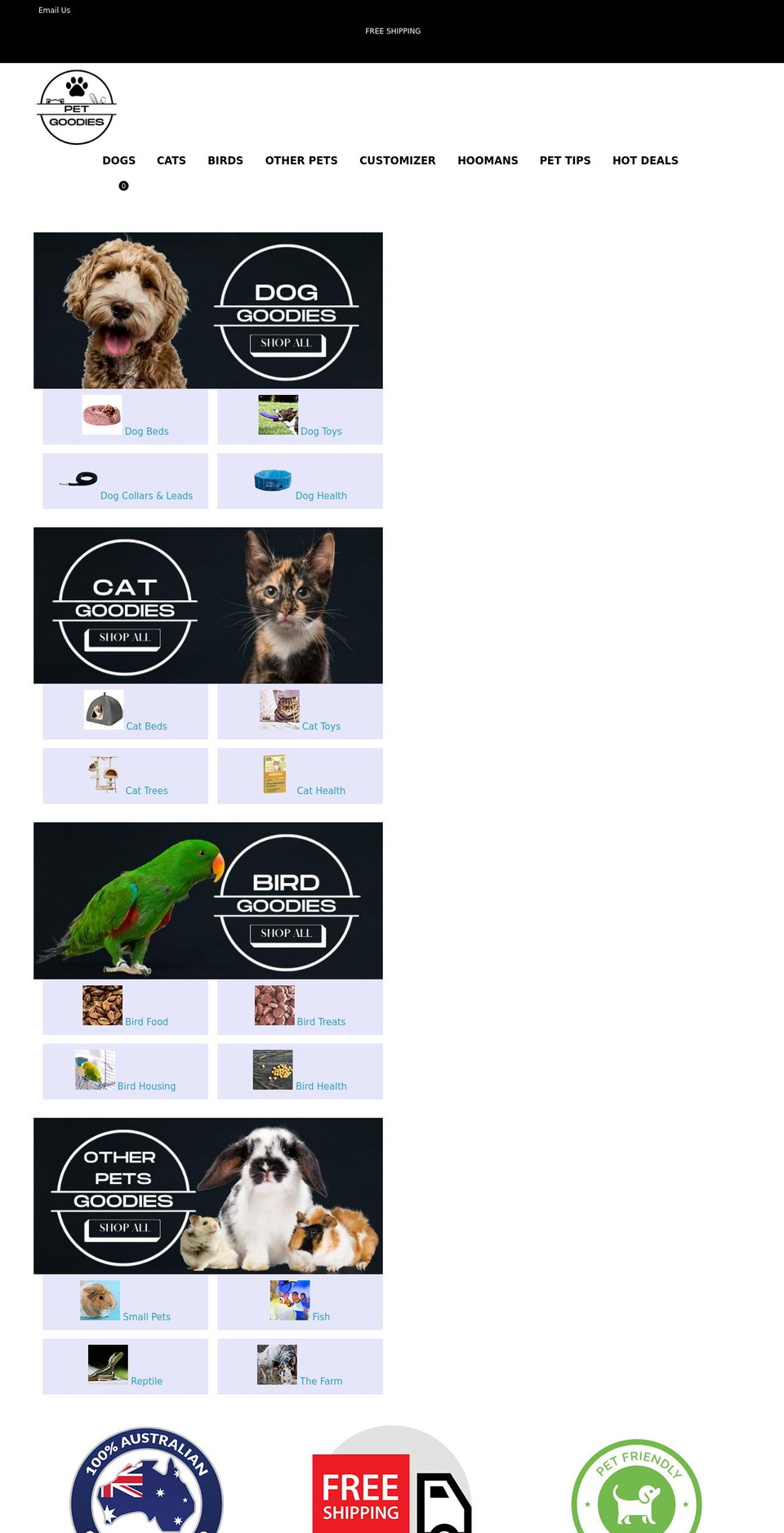 petgoodies.com.au shopify website screenshot