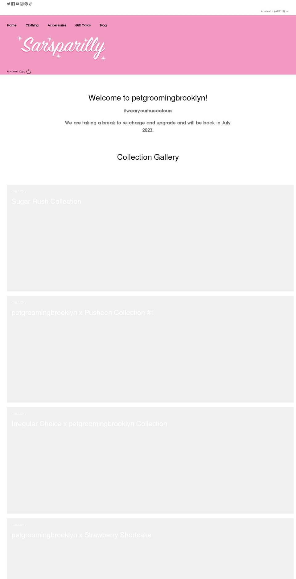 petgroomingbrooklyn.com shopify website screenshot