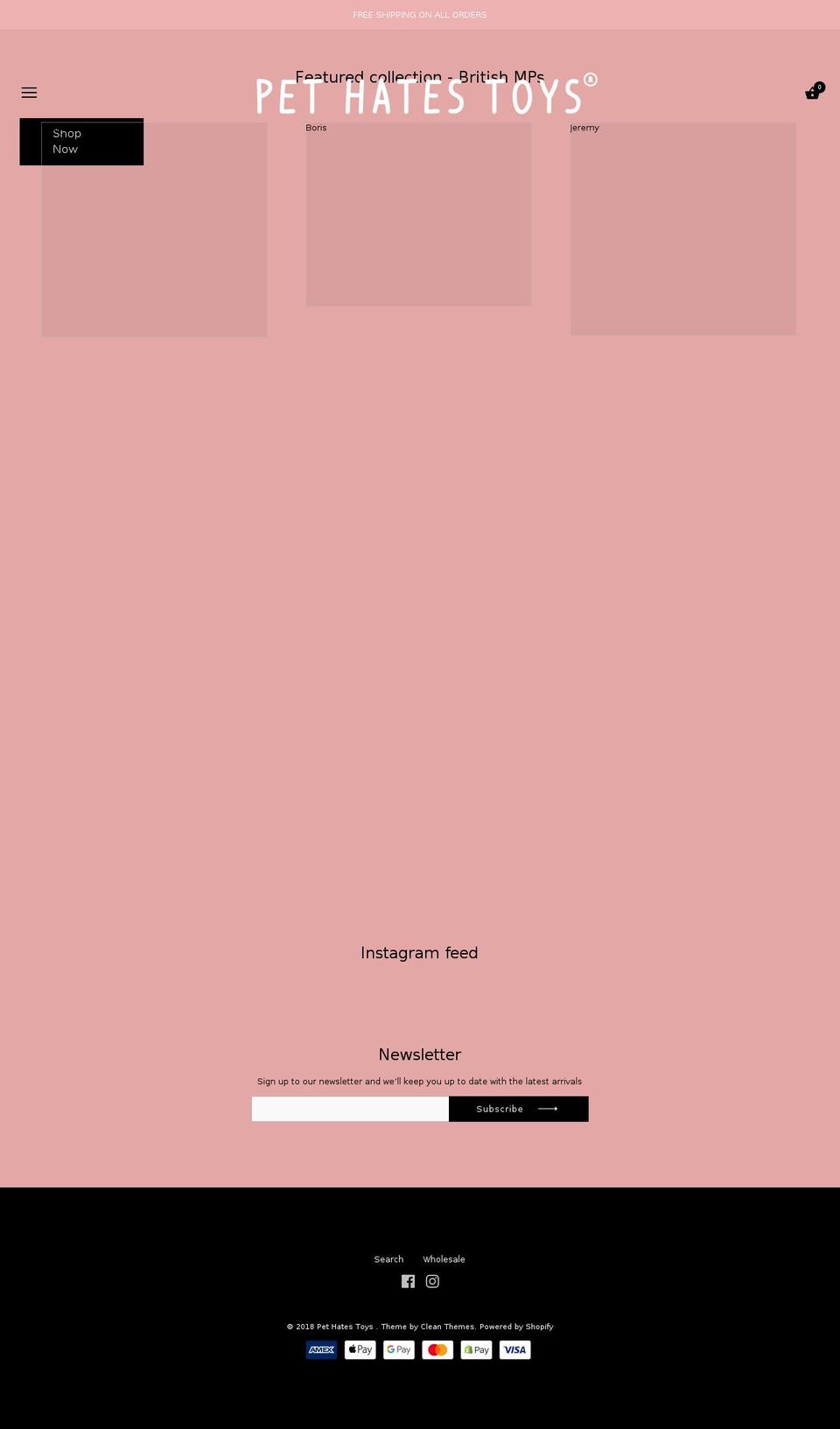 pethatestoys.com — Shopify storefront screenshot