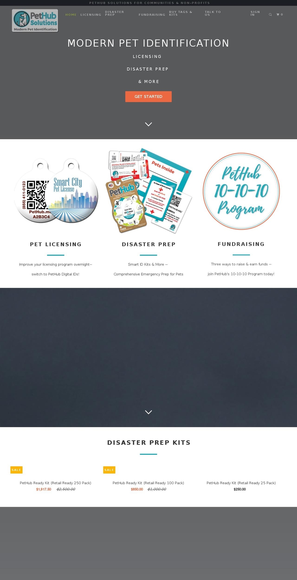 pethubsolutions.com — Shopify storefront screenshot