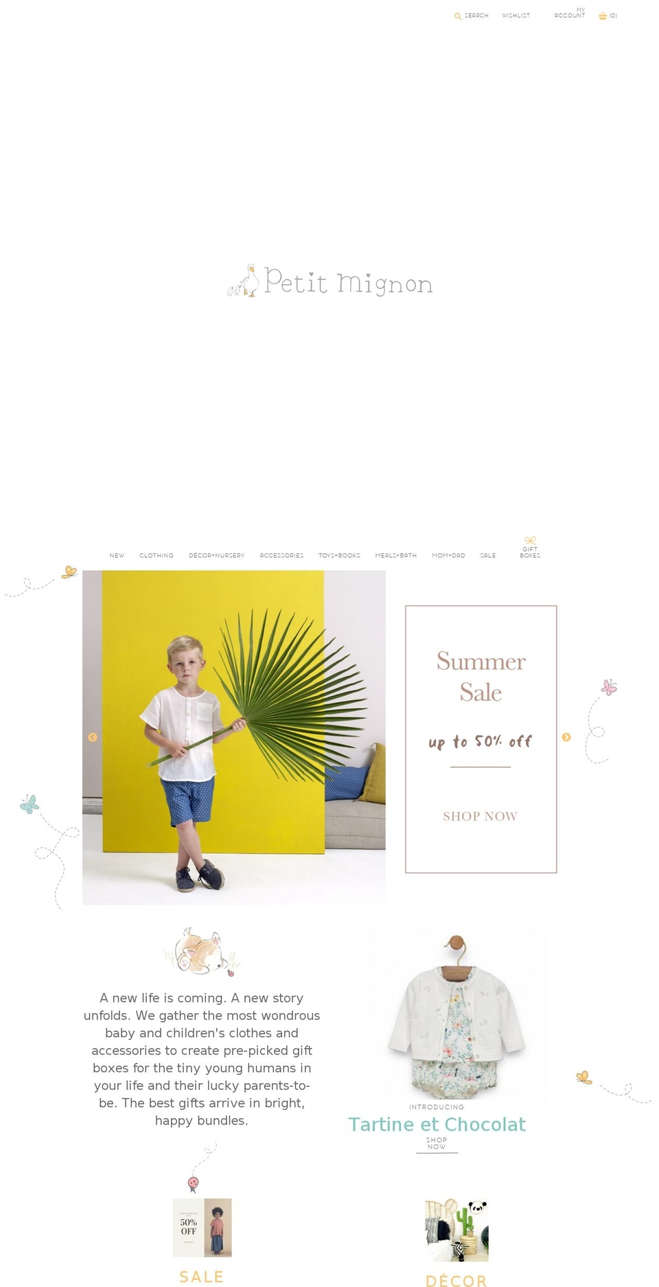 petit-mignon.com shopify website screenshot