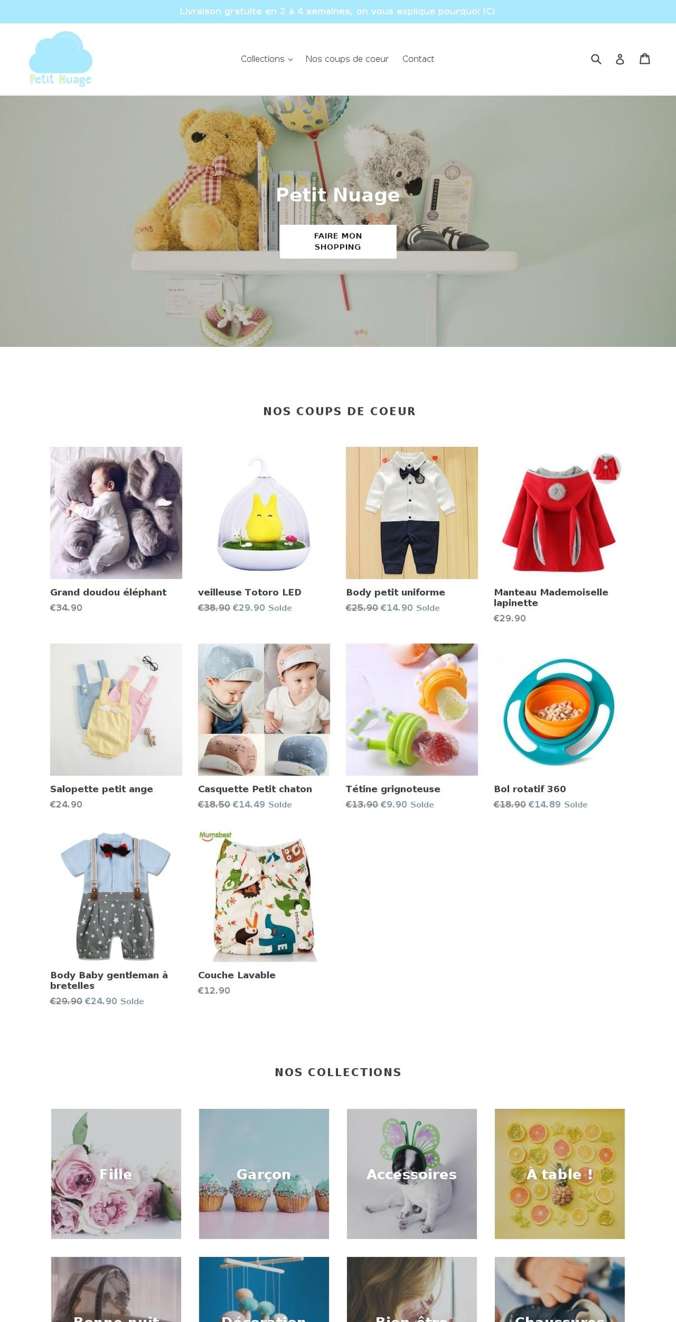 petit-nuage.com — Shopify storefront screenshot