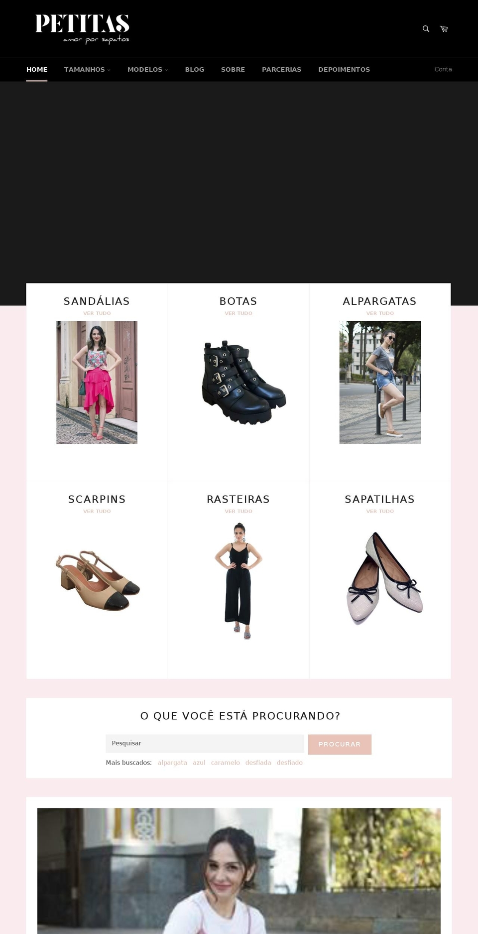 petitas.com.br shopify website screenshot