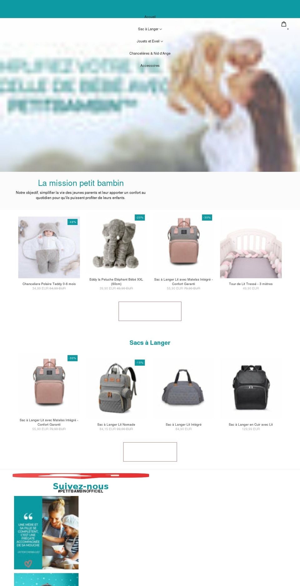 petitbambin.com shopify website screenshot