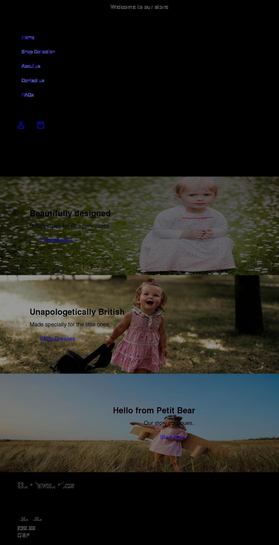 petitbear.com shopify website screenshot