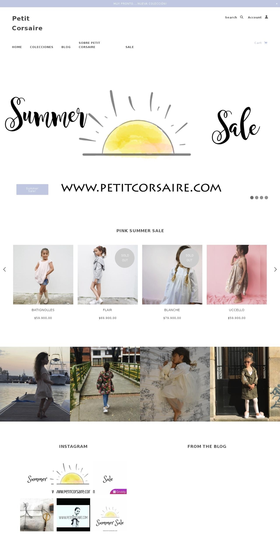 petitcorsaire.com — Shopify storefront screenshot