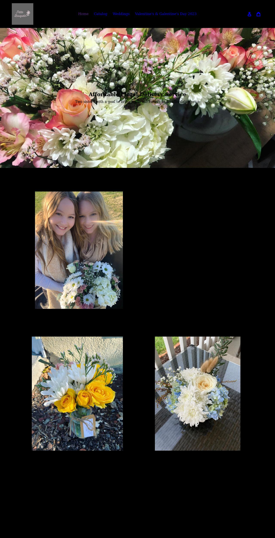 petite-bouquets.com shopify website screenshot