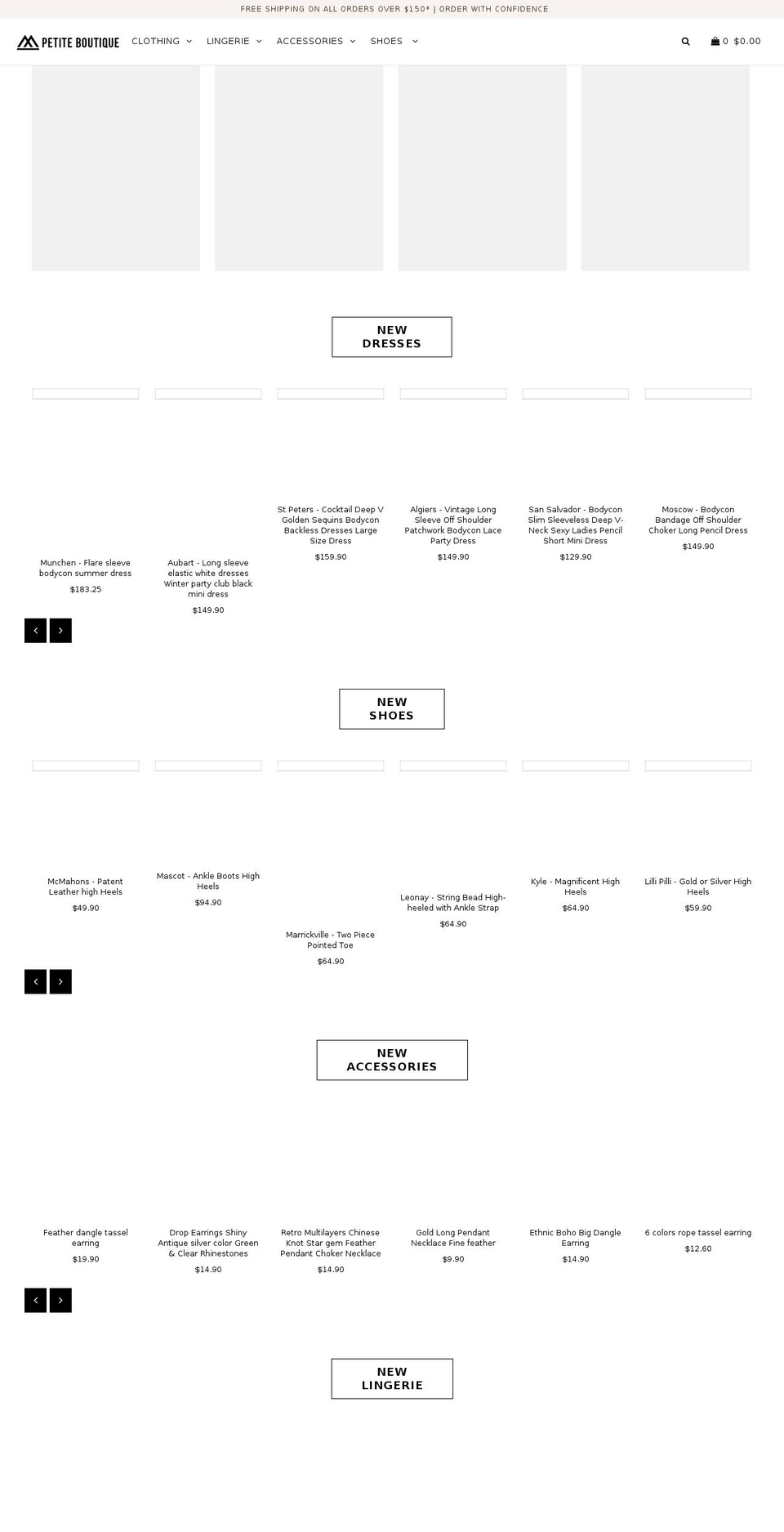 petite-boutique.com.au shopify website screenshot