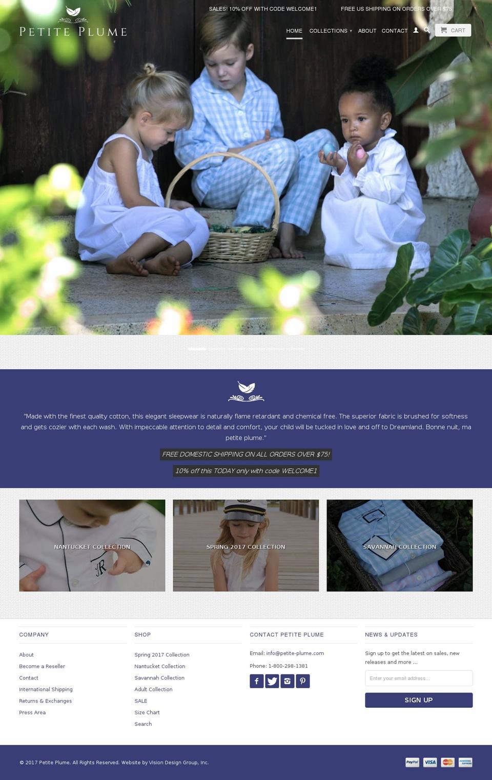 petite-plume.com shopify website screenshot