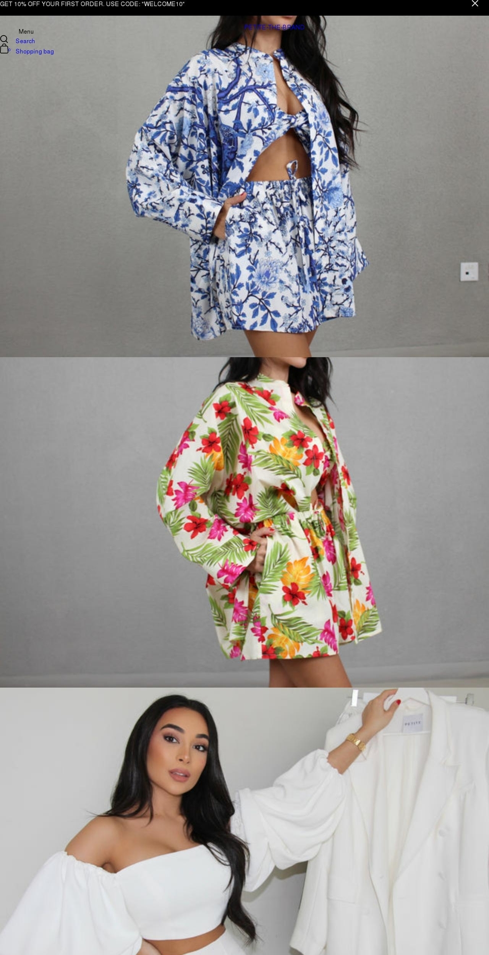 petite-the-brand.com shopify website screenshot