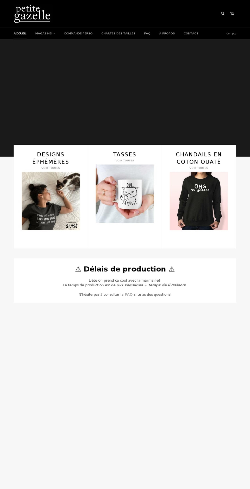 petitegazelle.com shopify website screenshot