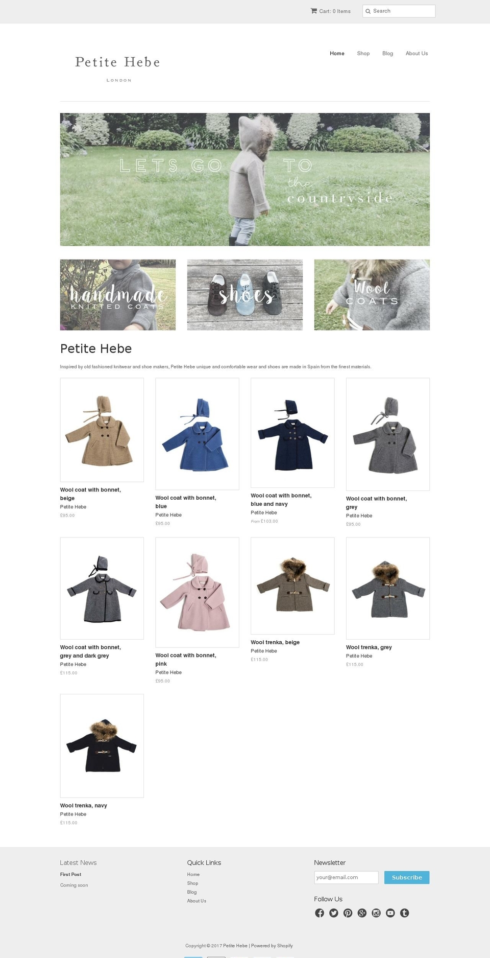 petitehebe.com shopify website screenshot