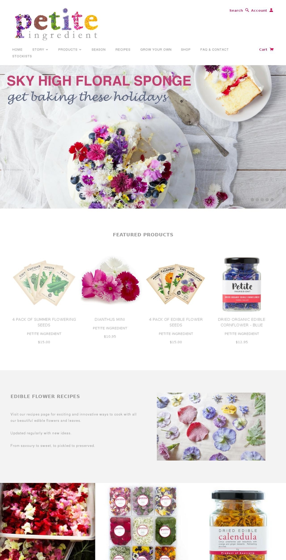 petiteingredient.com.au shopify website screenshot