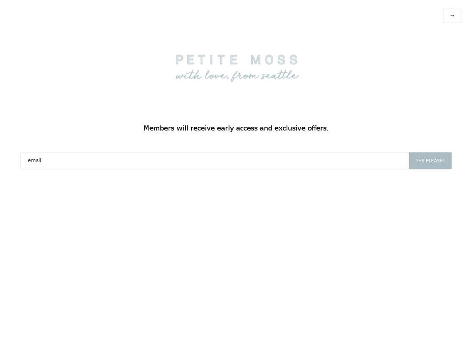 petitemoss.com shopify website screenshot