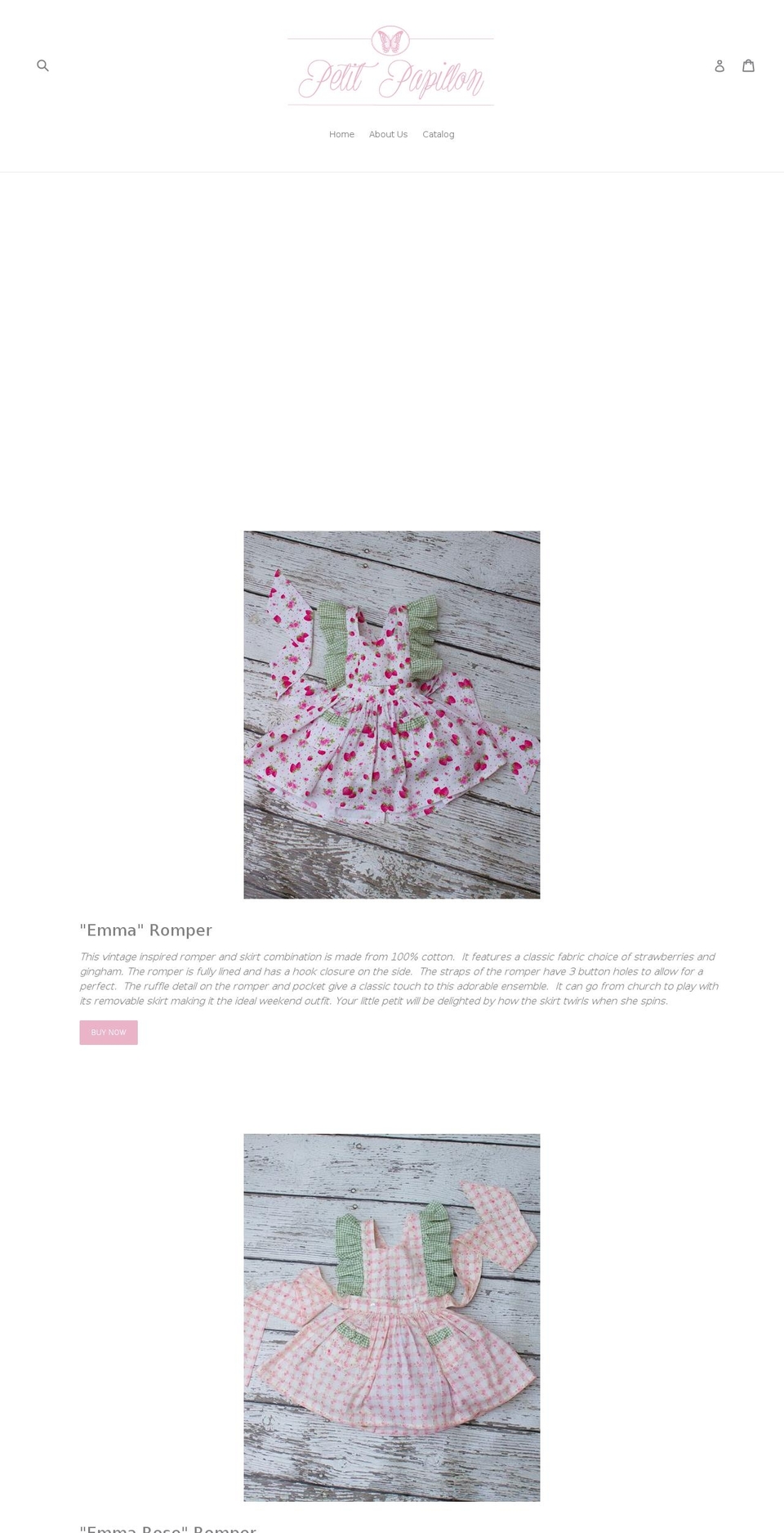 petitepapillion.com — Shopify storefront screenshot