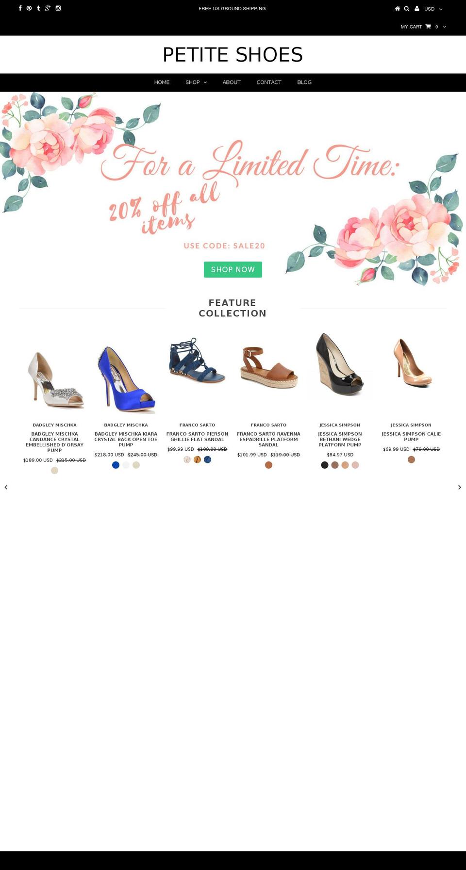 petiteshoesnyc.com shopify website screenshot