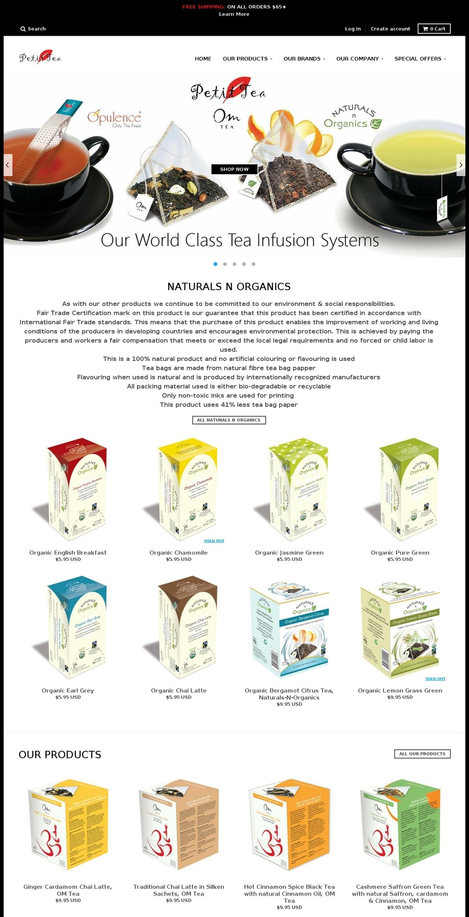 petitetea.com — Shopify storefront screenshot