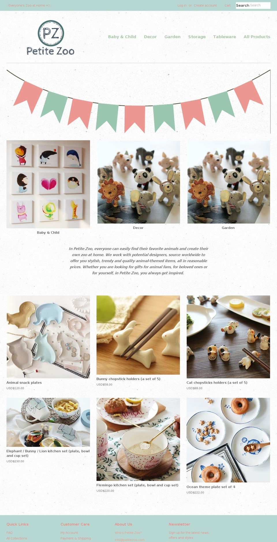 petitezoo.com shopify website screenshot