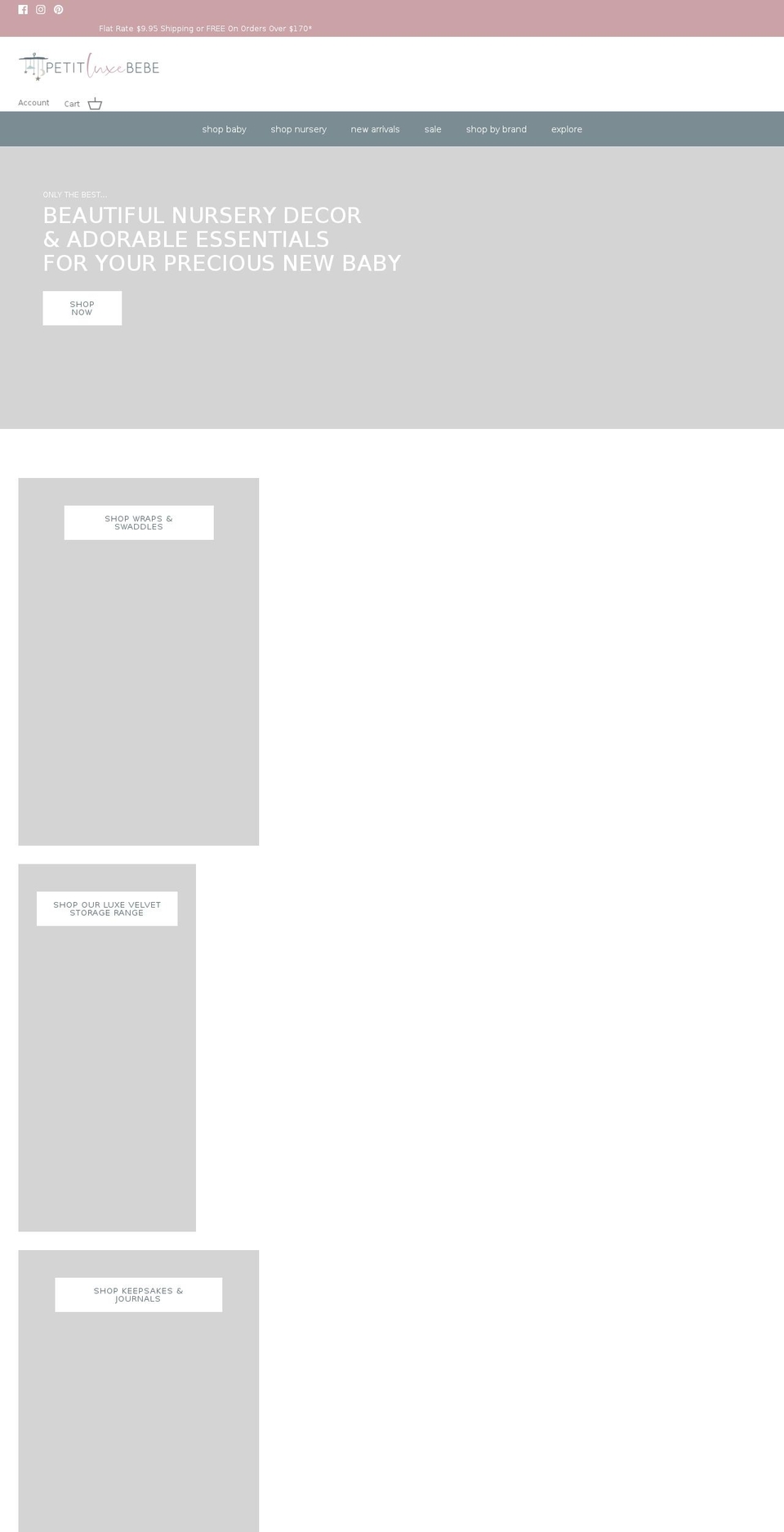 petitluxebebe.com.au shopify website screenshot