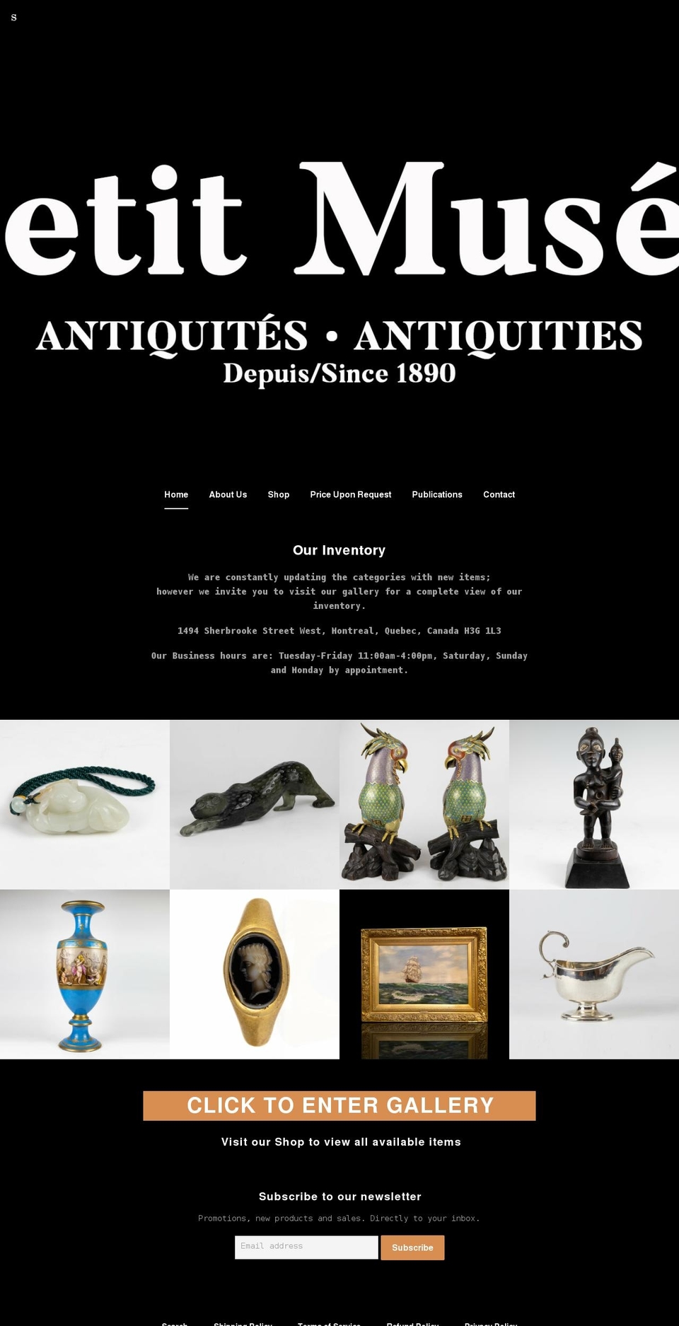 petitmusee.com shopify website screenshot