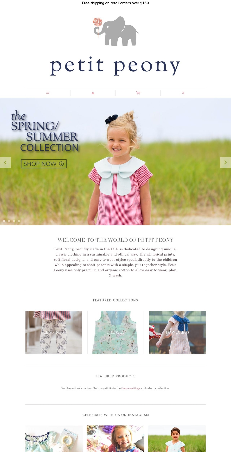 petitpeony.com shopify website screenshot