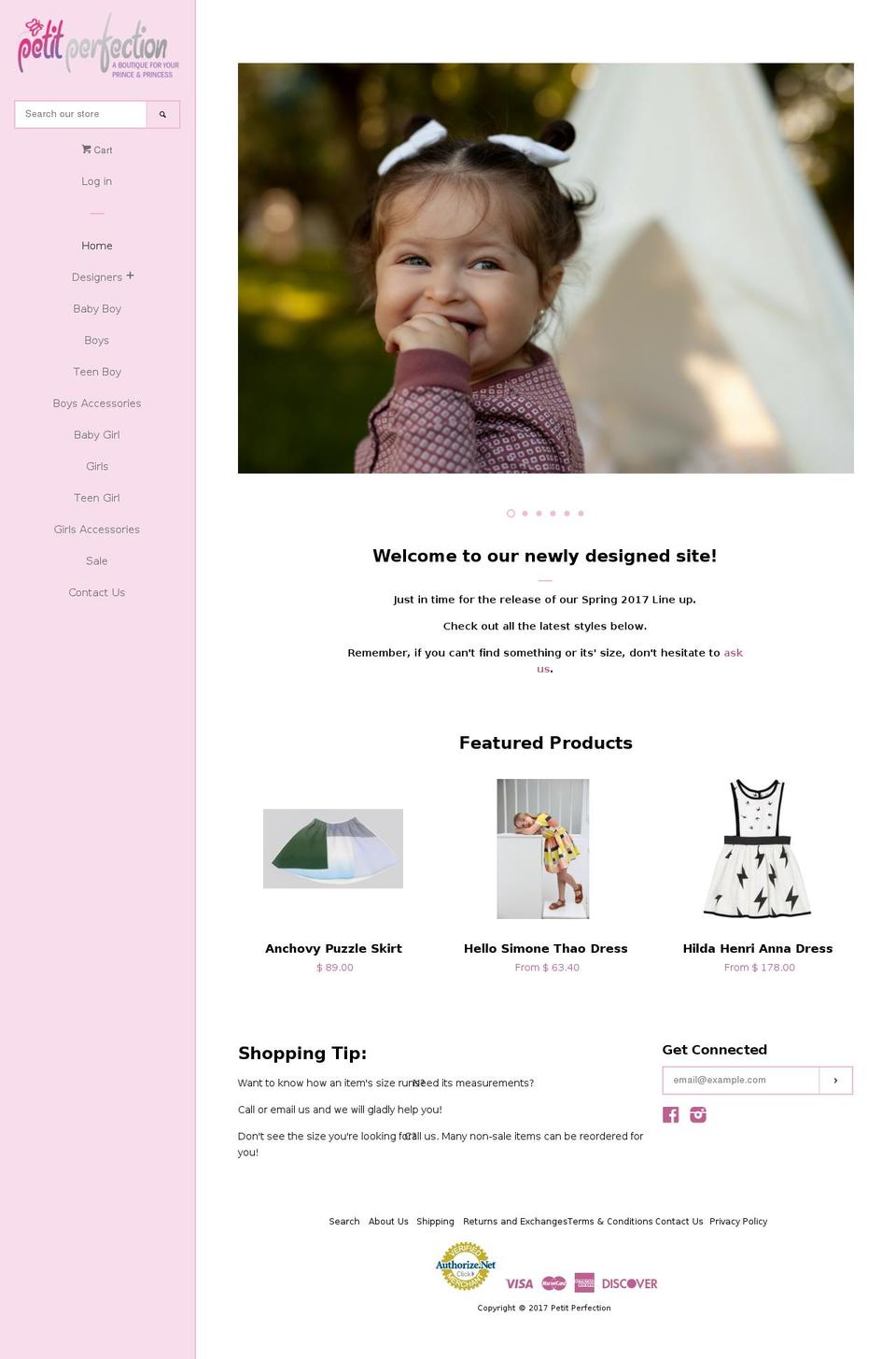 petitperfection.com shopify website screenshot