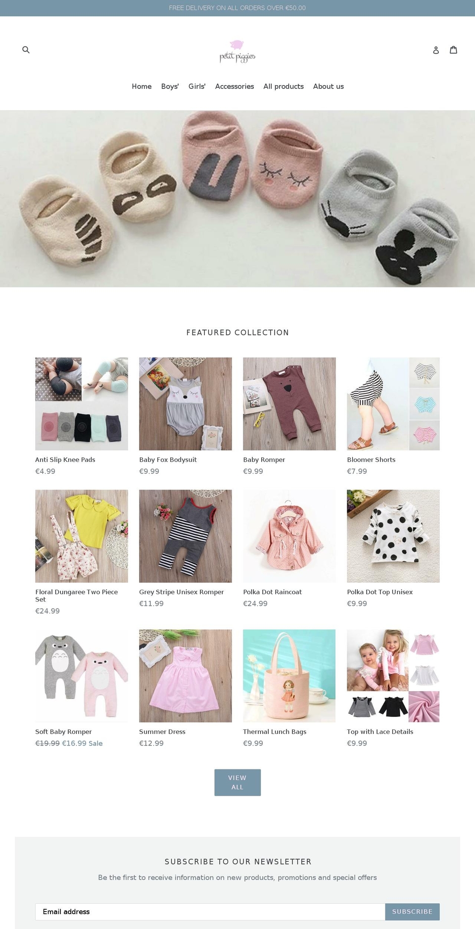 petitpiggies.com — Shopify storefront screenshot