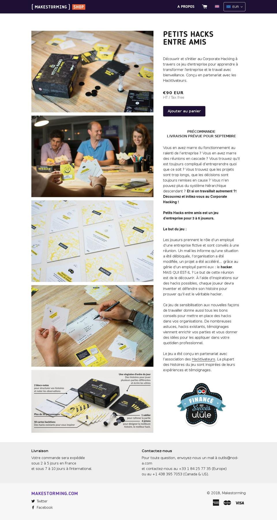 petits-hacks.com — Shopify storefront screenshot