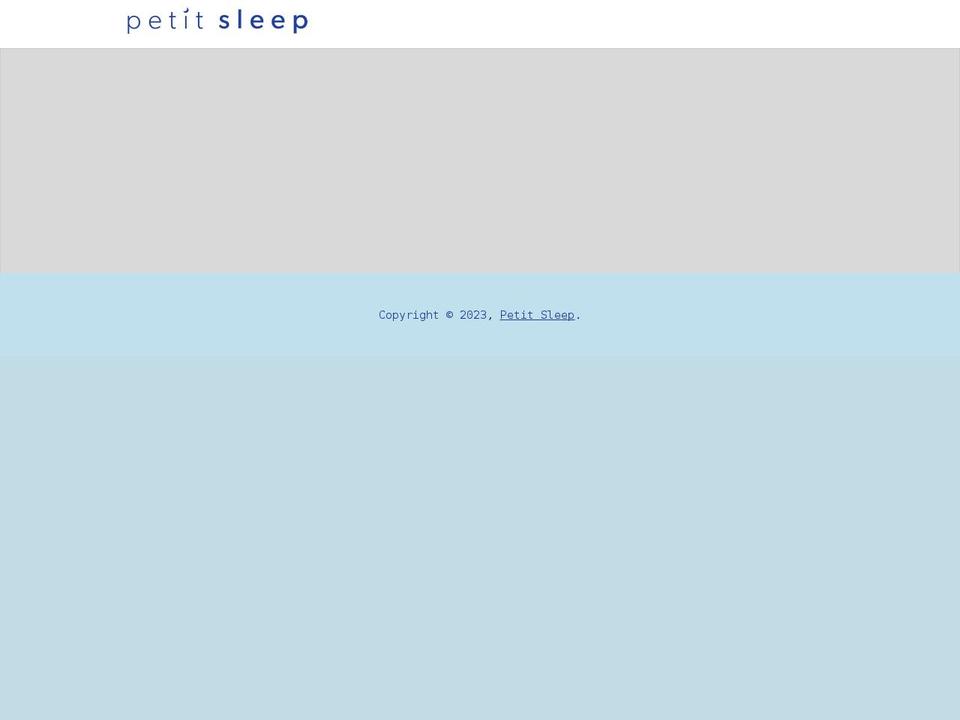 petitsleep.com shopify website screenshot