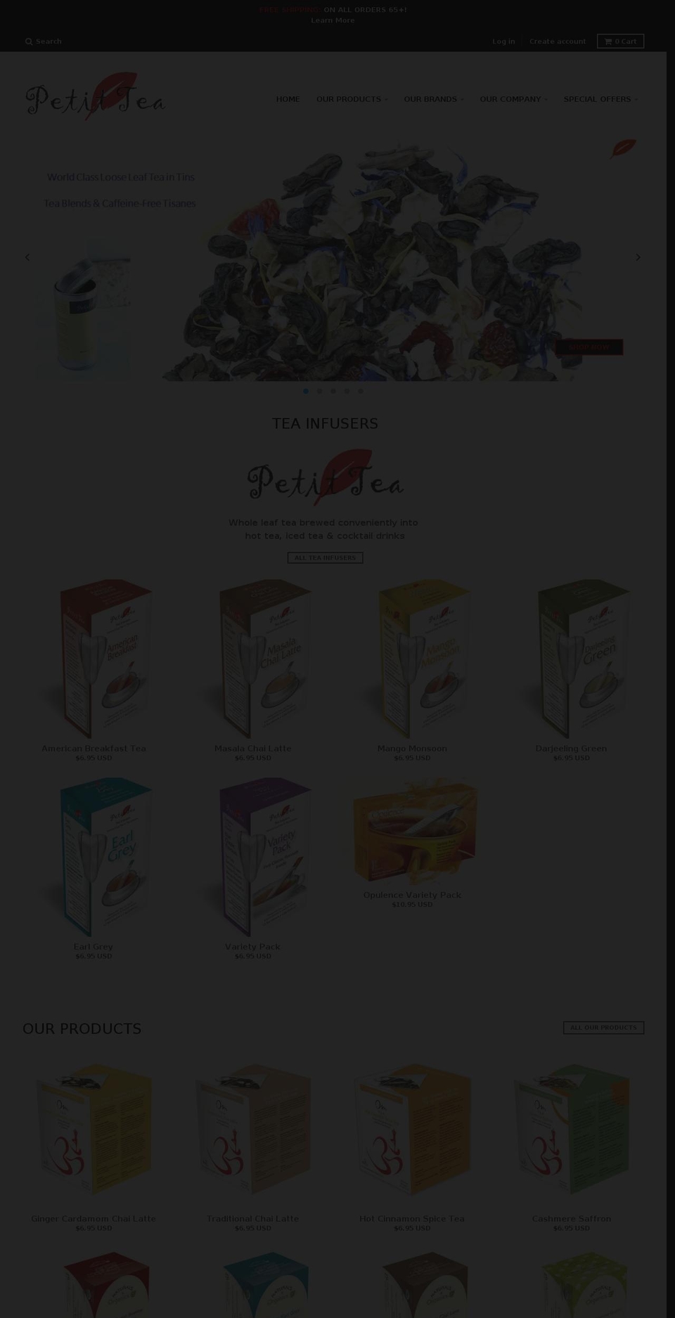 petittea.com shopify website screenshot