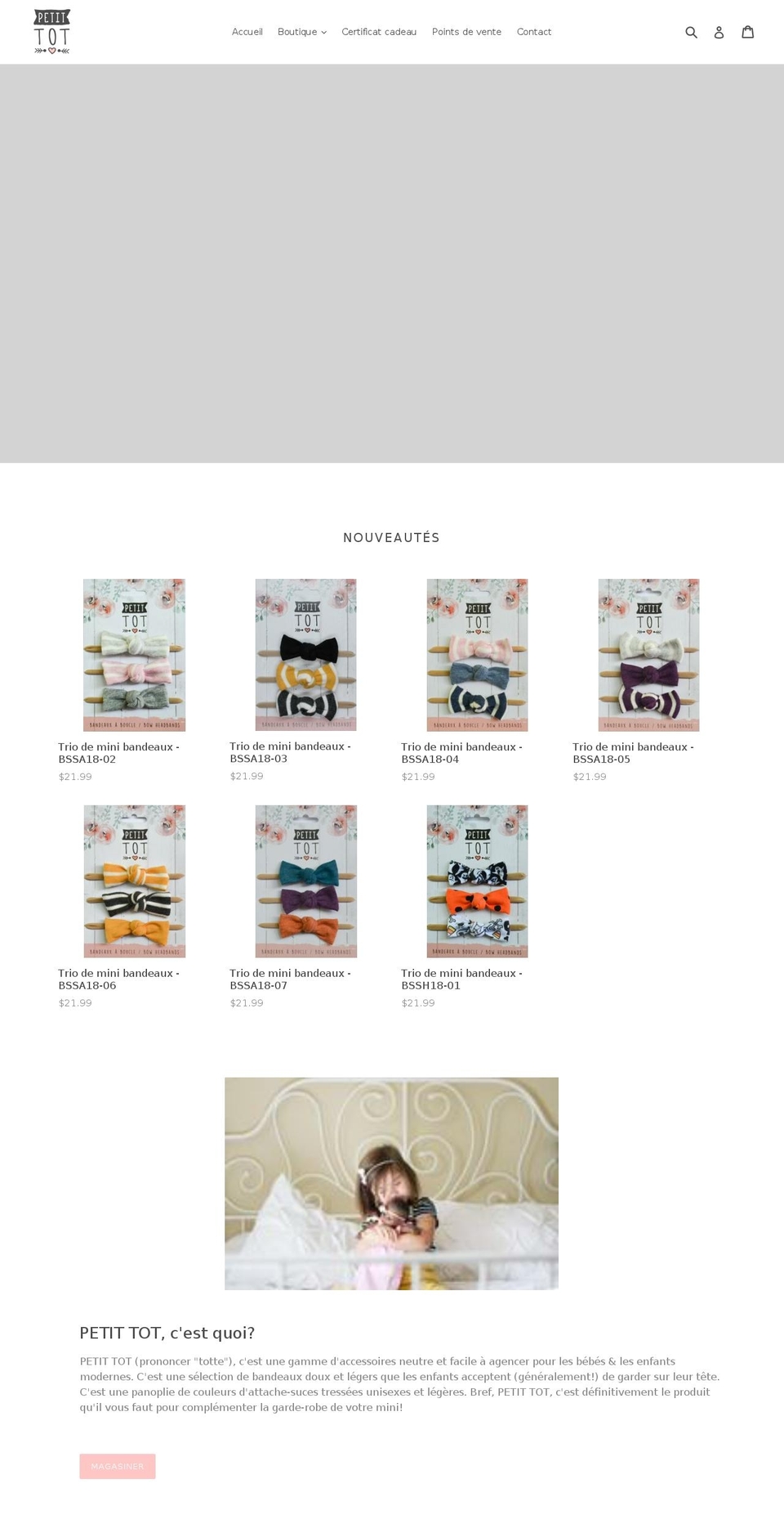 petittot.com — Shopify storefront screenshot