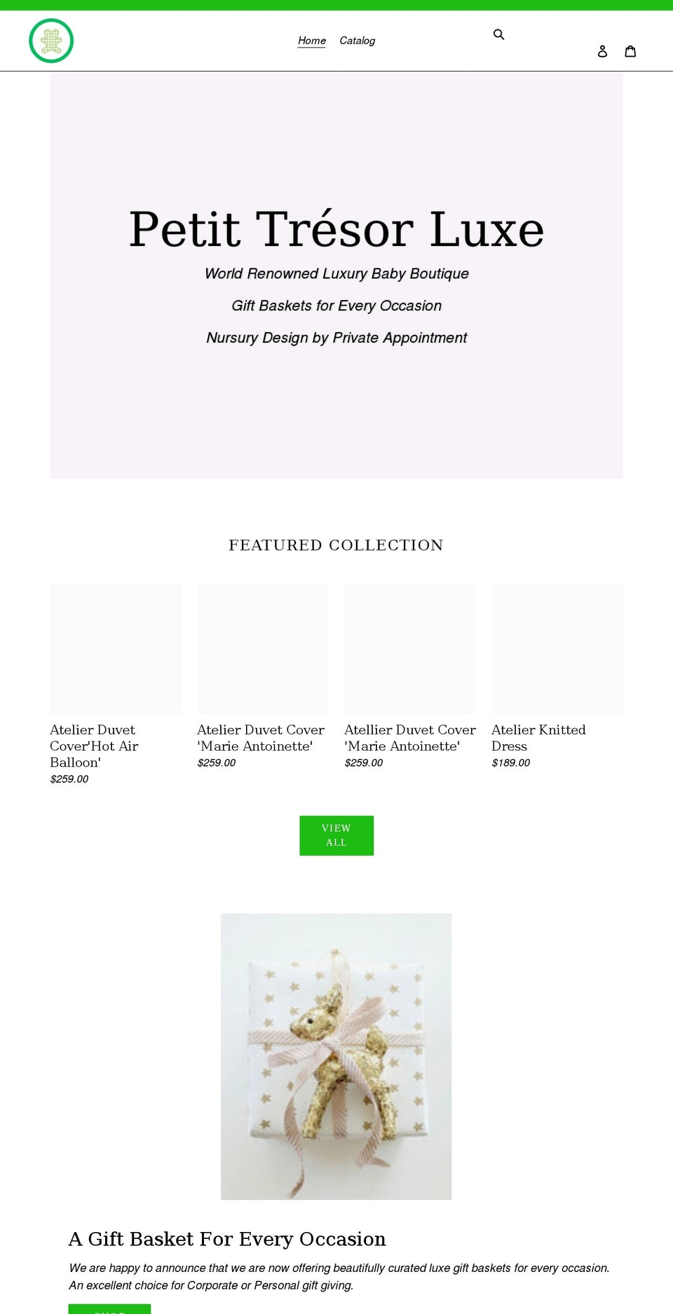petittresorluxe.com shopify website screenshot