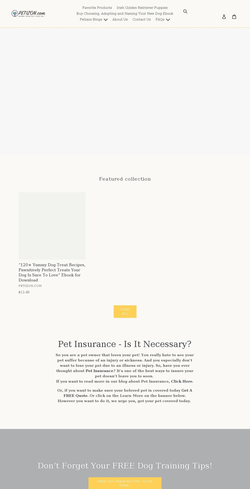 petizon.com shopify website screenshot