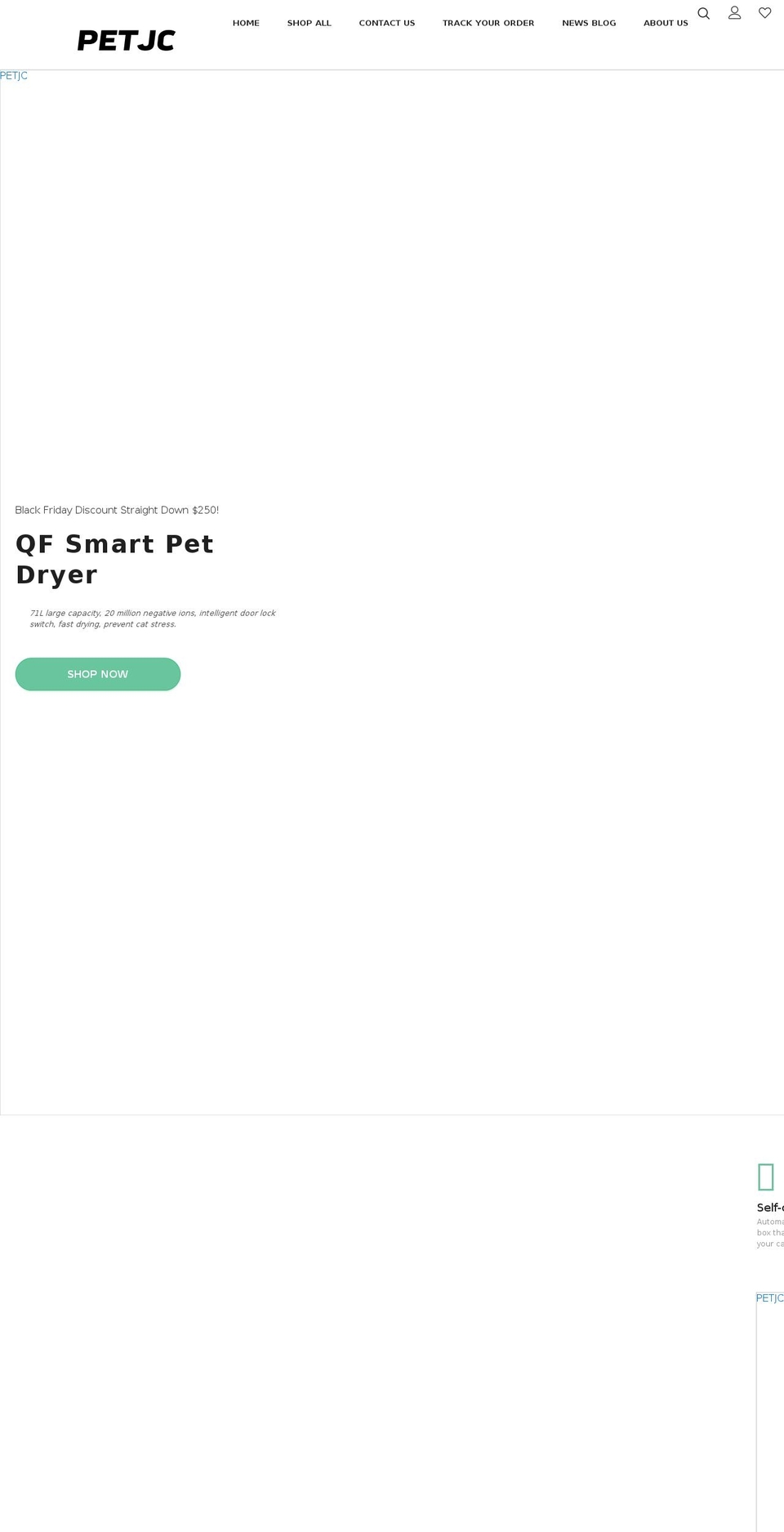 petjc.com shopify website screenshot