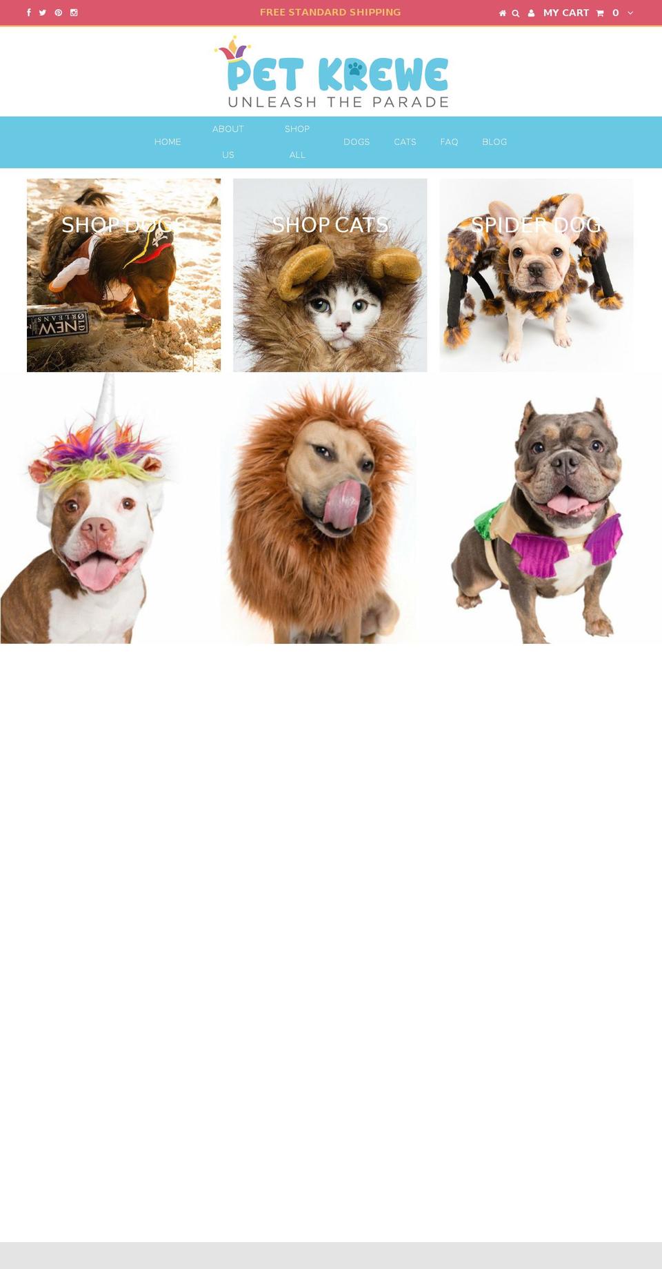 petkrewe.com shopify website screenshot