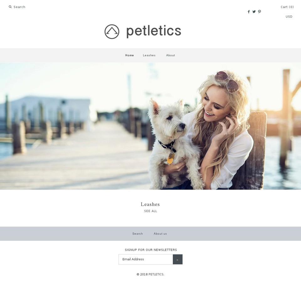 petletics.com — Shopify storefront screenshot