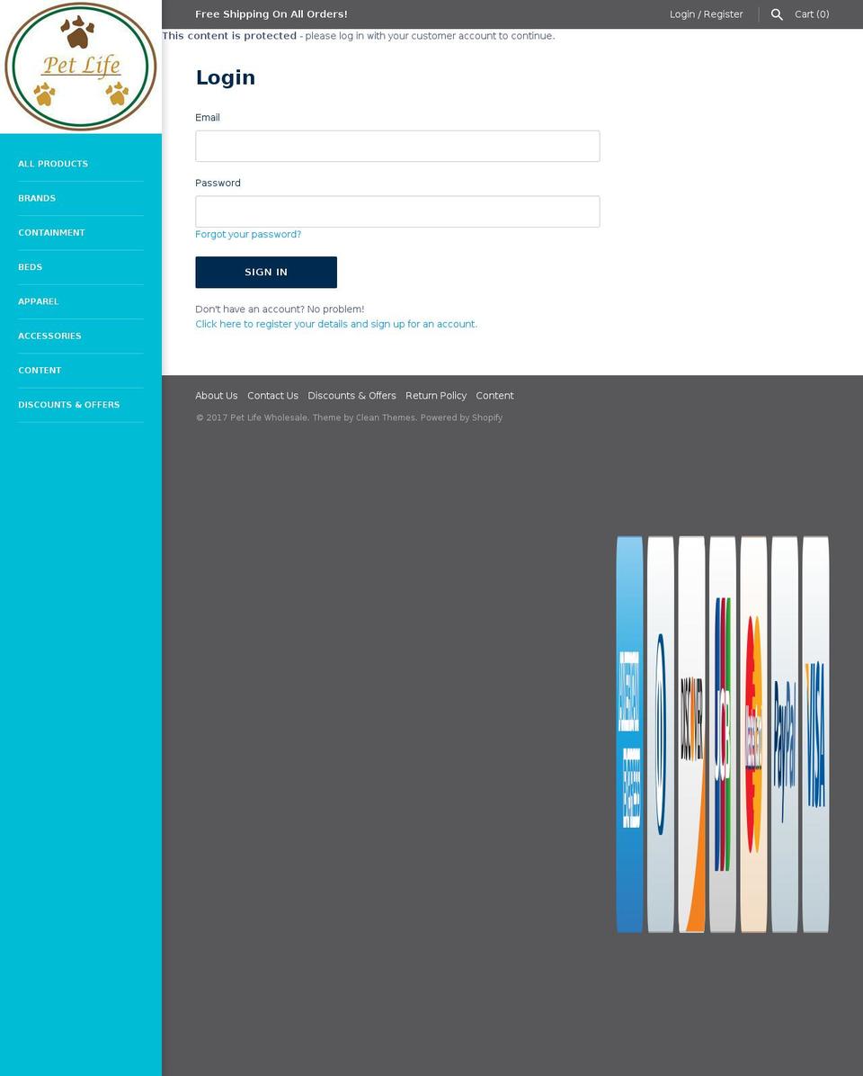 petlifepurchase.com shopify website screenshot