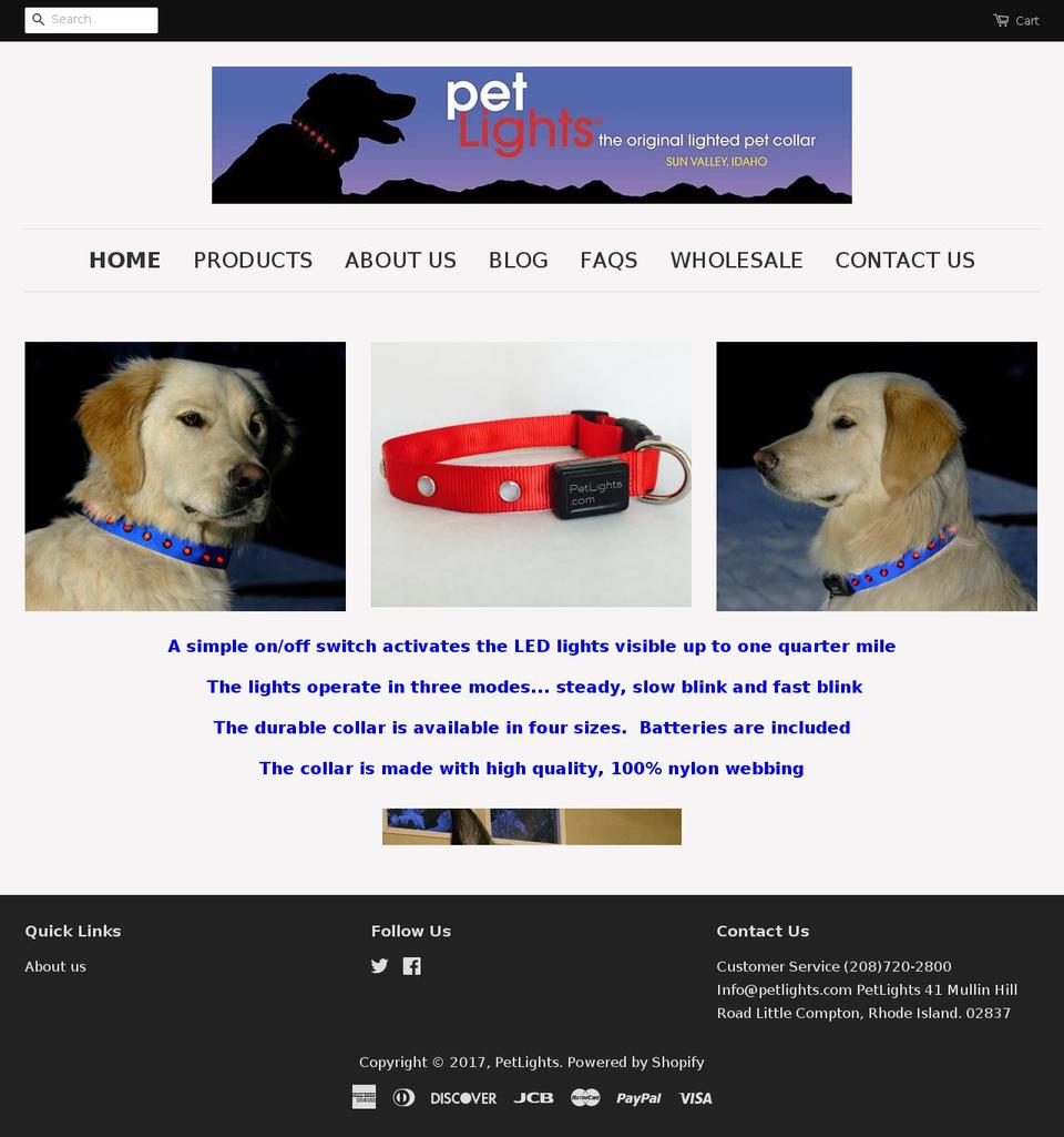 petlights.com shopify website screenshot