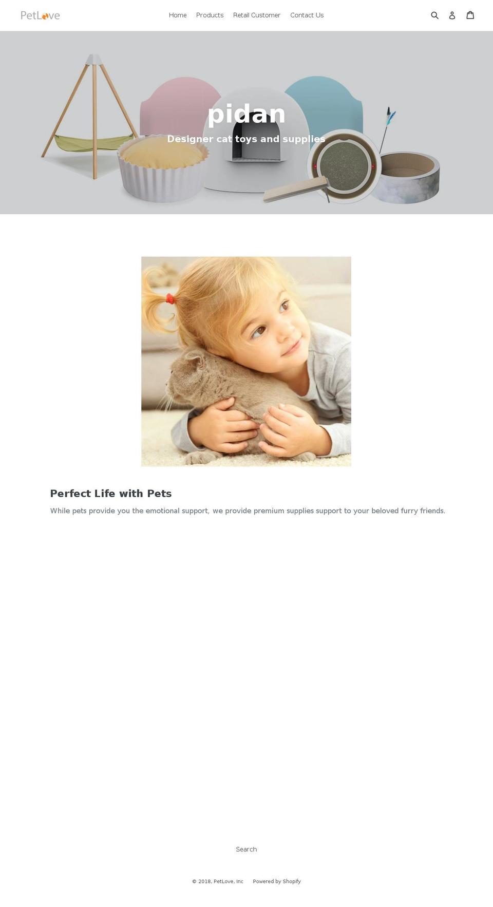petloveinc.com — Shopify storefront screenshot