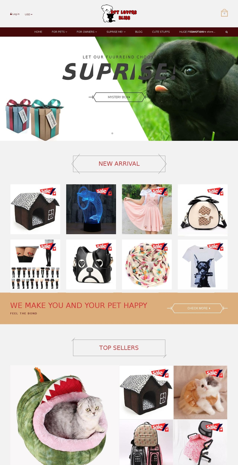 watz-r13 Shopify theme site example petloversbliss.com