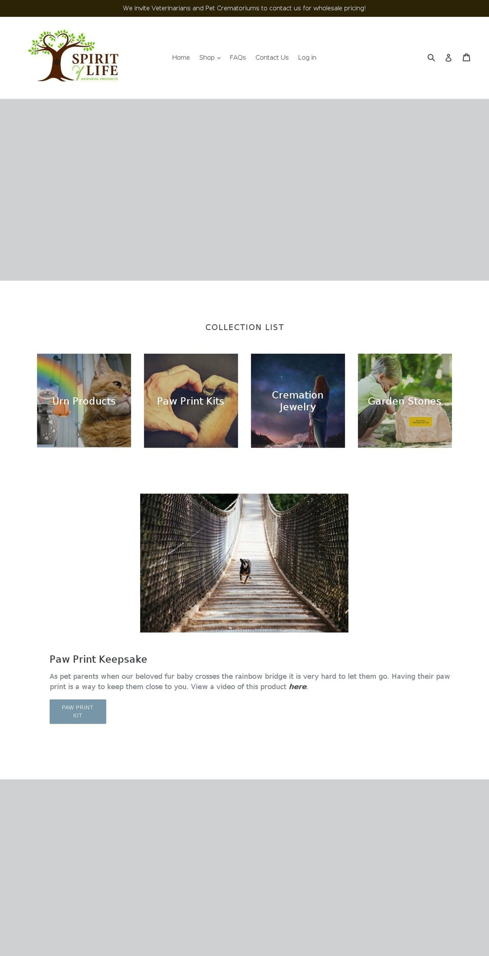 petmemorialproducts.ca shopify website screenshot